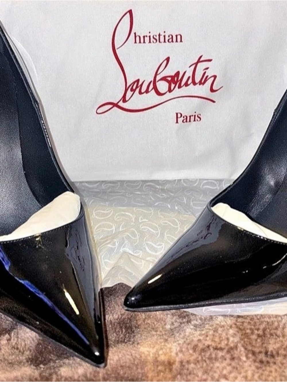 Christian Louboutin Kate 100mm Patent Leather Pumps Black